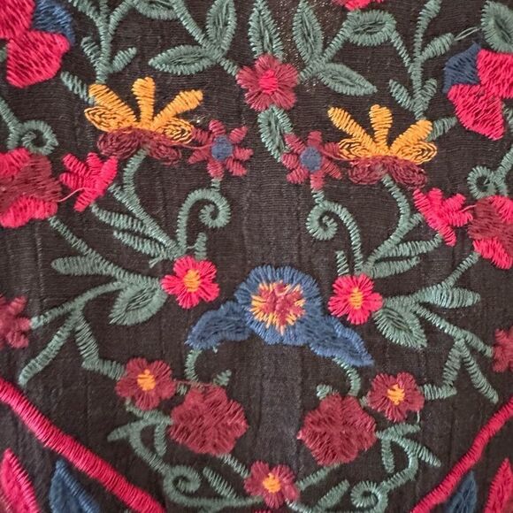 Umgee Women's Floral Embroidered Keyhole Bell Sleeve Mini Dress SZ XL #2425 - Picture 10 of 16